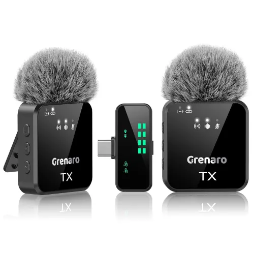 Image of GRENARO Mic for YouTube Wireless, Dual Lapel Wireless Microphone