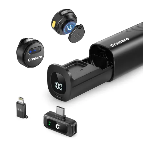 Image of GRENARO Wireless Mic for YouTube 3-Level Noise Reduction Wireless Microphone