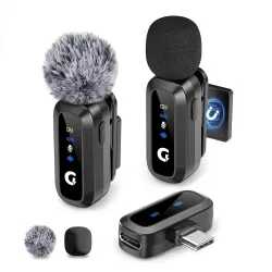 GRENARO Wireless Mic for YouTube, Plug & Play Mini Wireless Microphone for Mobile, Magnetic Clip, 3-Level Noise Reduction, Mic for Video Recording, Live Streaming, Podcast, for Beginners & C...