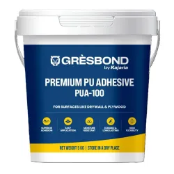 Gresbond by Kajaria - PUA-100 Highly Flexible Premium Adhesive For Diverse Surfaces Like Metal, Plywood & Drywalls | Ideal for Vitrified Tiles & Natural Stone | 5 KG