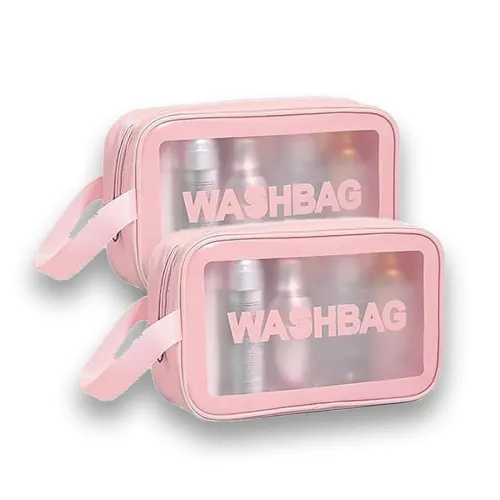 Image of Gritty Wash Bag Pouch for Travel Kit Toiletry Bag Cosmetic Bag Make Up Box for Brushes,Accessories with Handle,Large Cap