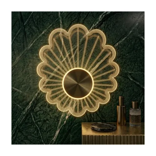 Image of Groeien Modern LED Acrylic Artistic Sunray Floral Petal Wall Light