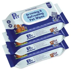 Grooming Wet Wipes 300 Count (Pack3)