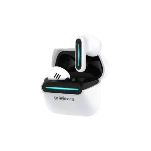 Image of Grooves Delta Gaming TWS, 120H Playtime, 4 Mic ENC (White)