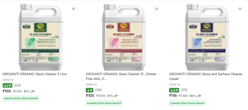 Image of Grovanti Organic Glass Cleaners @ Starting ₹105