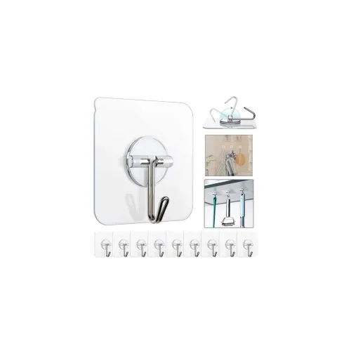 Image of GROVENT Adhesive Wall Hooks 10kg – Heavy Duty, Reusable (6 PCS)