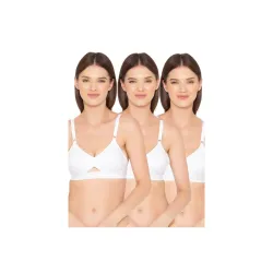Groversons Paris Beauty Women’s Pack of 3 Full Coverage, Non-Padded