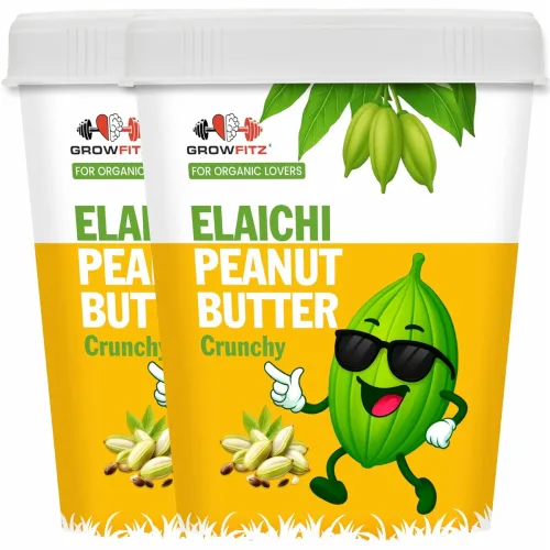 Image of Growfitz Elaichi Peanut Butter Crunchy 400g