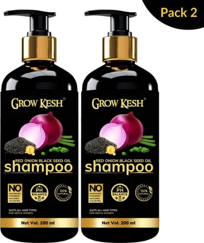 Image of Growkesh Onion Shampoo for Hair Growth and Hair Fall (400 ml)