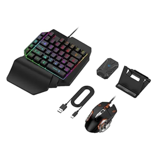 Image of GSH One-Hand Gaming Keyboard & Backlit Mouse Combo