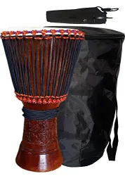 GT Manufacturers Free Style Rope Tuned Djembe Drum (10 Head)