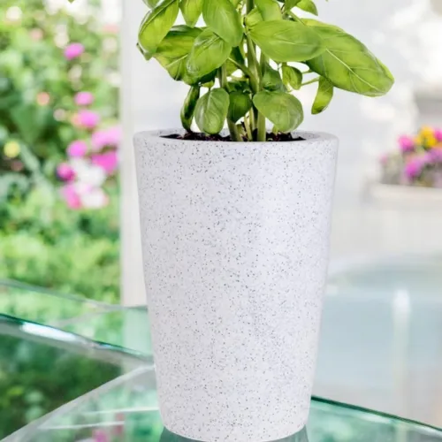 Image of GTB 18 Inch White Marble Tower Planter