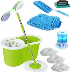 GTE Plastic Spin Mop with Bucket Set