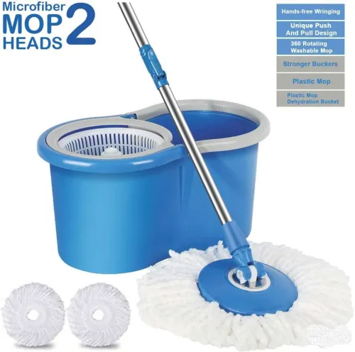 Image of GTE Spin Floor Cleaning Mop Set Blue