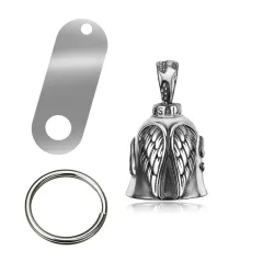 Guardian Angel Motorcycle Bell – Good Luck Keyring Pendant, Lead-Free