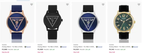 Image of Guess Analod Watches upto 60% discount 
