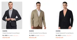 GUESS Formal Blazer @ Up to 70% Discount