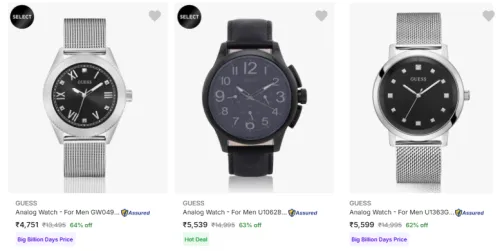 Image of Guess Men Analog watch Minimum 60% Discount
