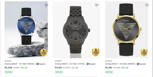 Image of Guess Men's Wrist Watches upto 72% Discount