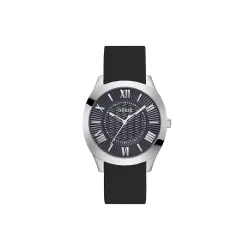 GUESS Silicone Analog Navy Blue Dial Mens Watch-Gw0728G1, Band Color-Black