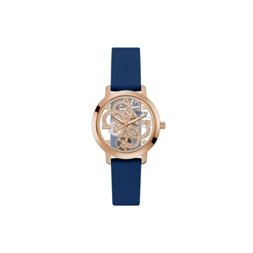 Image of Guess Rose Gold Dial Silicone Watch