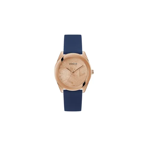 Image of GUESS Leather Analog Rose Gold Dial Women's Watch-Gw0665L2