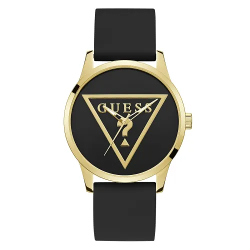 Image of GUESS Round 43mm Black Dial Analog Men Watch - U1409G2M