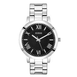 Guess Round 44mm Black Dial Analog Men Watch - U1467G1M