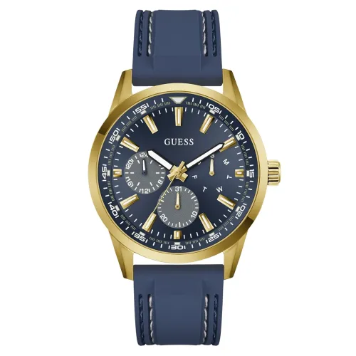 Image of Guess Round 44mm Blue Dial Analog Men Watch - GW0964G2