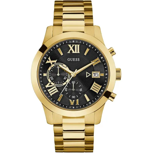 Image of Guess Round 45mm Black Dial Analog Men Watch 