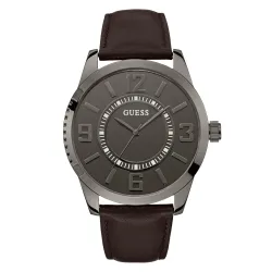 GUESS Round 47mm Gunmetal Dial Analog Men Watch - U1408G3M