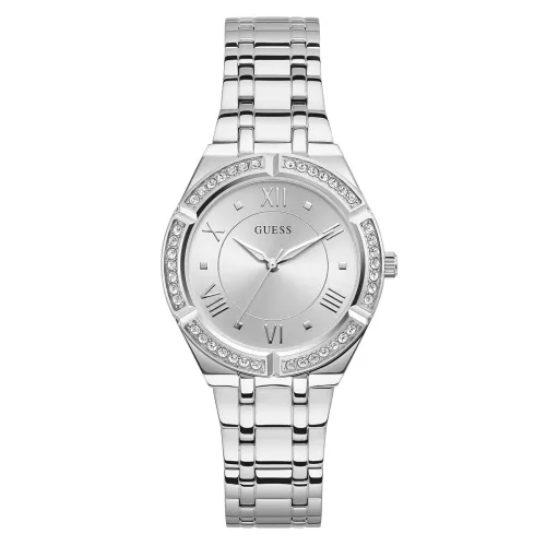 Image of GUESS Round 36mm Silver Dial Analog Women Watch