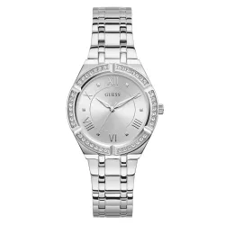 GUESS Round 36mm Silver Dial Analog Women Watch