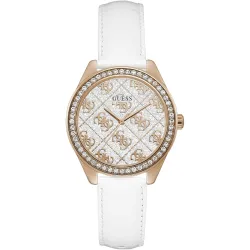 Guess Round 37mm White Dial Analog Women Watch - GW0098L4