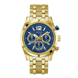 Guess Stainless Steel Analog Blue Dial Mens Watch