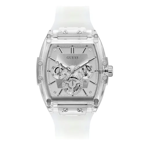 Image of GUESS Tonneau 42mm Silver Dial Analog Men Watch - GW0203G1