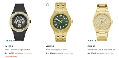 Image of Guess Watch upto 54% Discount + Extra 20% Coupon Discount