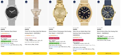 Image of Guess Watch upto 55% Discount