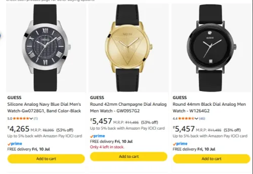 Image of GUESS Watches Minimum 50% Discount