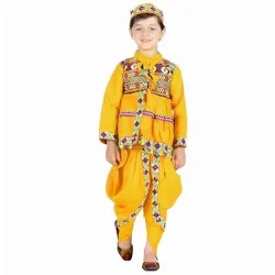 Gujarati Kedia Dress Boys Navratri Garba Dhoti Set Cotton