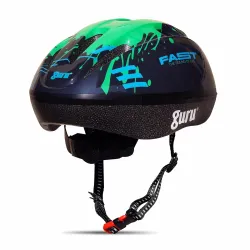 GURU Cycling Helmet, Light Weight with Superior Ventilation, Helmet for Mountain, Road Bike & Skating Helmet with Premium Black EPS Foam Lining, Ideal for Adults and Kids