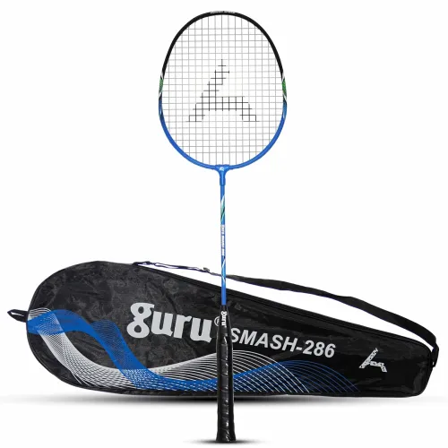 Image of GURU Smash-286 Heavy Duty Aluminium Badminton Racket Pack of 1 with Cover