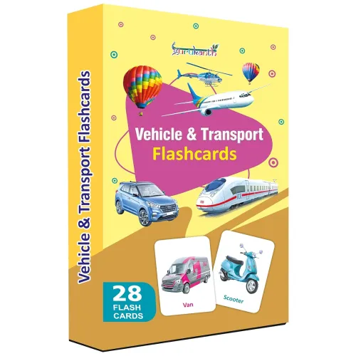 Image of Gurukanth® Premium Vehicles Flash Cards for Kids Early Learning