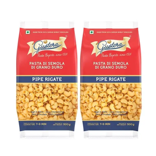 Image of Gustora Pipe Rigate Pasta Combo Pack Of 2
