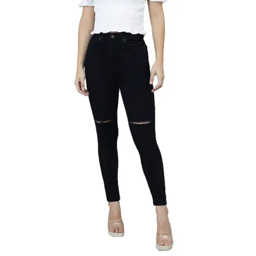 Image of GUTI Womens High Rise Ankle Length Jeans