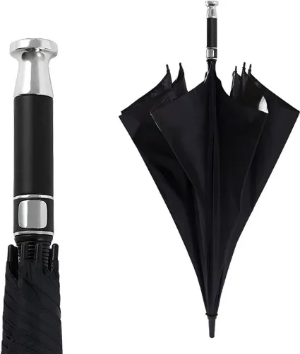 Image of GVJ TRADERS New Rolls-Royce Long Handle Umbrella Umbrella Umbrella  (Black)