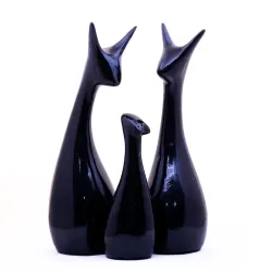 GW Creations Beautiful Home Dcor Showpiece Lucky Deer Statues Family Matte Gloss Finish Poly Ceramic Figures-