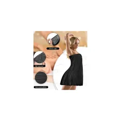 Gypsy 10 Pcs Non-Woven Disposable Facial Care Gown - Black - for Waxing, Underarms, Beauty Salon,Spa, Parlour, Body Mass