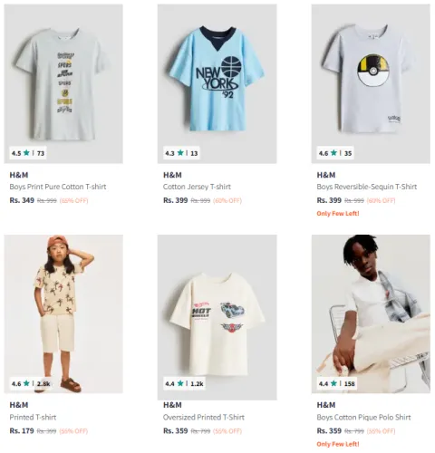 Image of H&M Boys Clothiong @ Up to 65% OFF