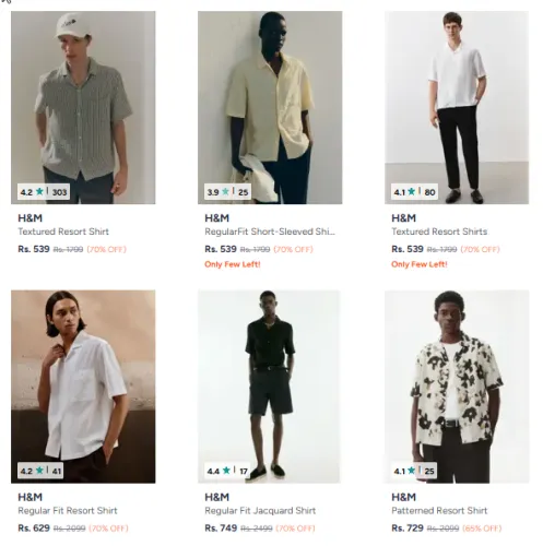 Image of H&M Clothes Minimum 50% Discount